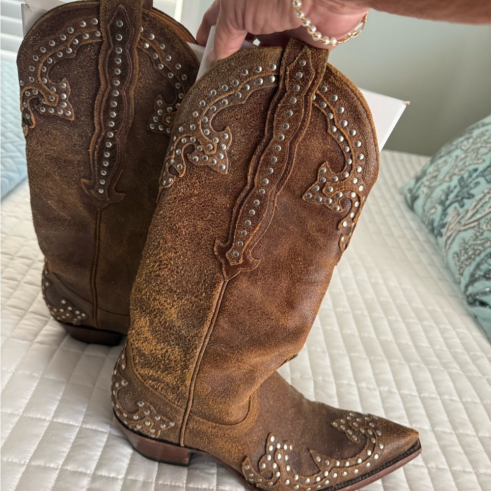 Old Gringo Brown Studded Heeled Boots - Picture 15 of 16